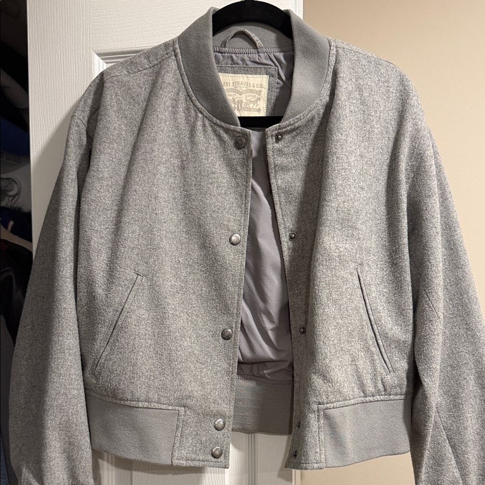 Levi's Light Gray Women's Bomber Jacket